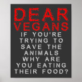 Poster van bogen die dieren eten (Voorkant)