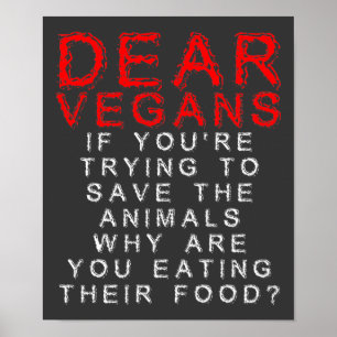 Poster van bogen die dieren eten
