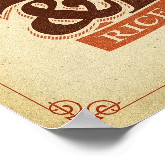 Poster van bonen en van rijst (rijst en bonen) (Hoek)