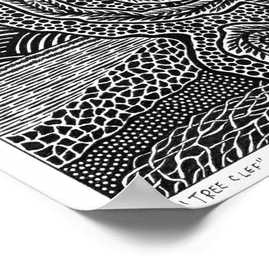 Poster van boomschroot (Hoek)