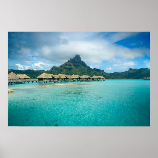 Poster van Bora Bora eiland (Voorkant)