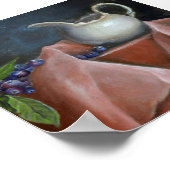 Poster van bosbessen en crèmekruiper (Hoek)