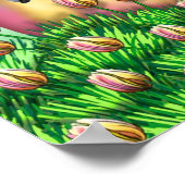 Poster van Boston Terrier Easter Surprise (Hoek)