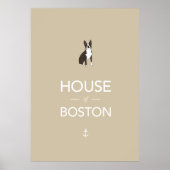Poster van Boston Terrier print (Voorkant)