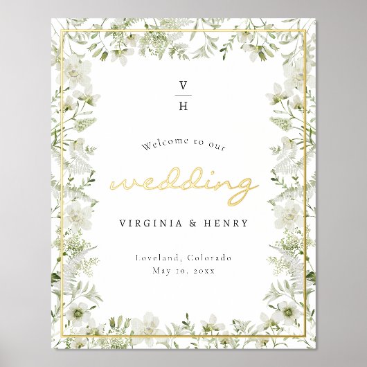 Poster van botanische goudolie (Voorkant)