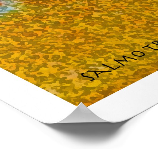 Poster van bruine forel (Hoek)