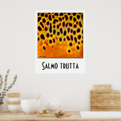 Poster van bruine forel (Keuken)