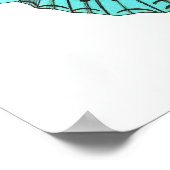  Poster van Butterfly Turqoise Blue (Hoek)