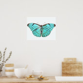  Poster van Butterfly Turqoise Blue (Keuken)