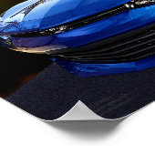 Poster van Camaro (blauw) (Hoek)