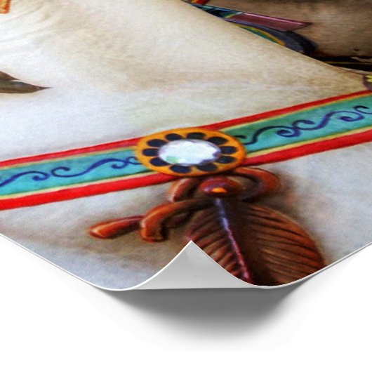 Poster van Carrouselpaarden (Hoek)