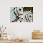 Poster van Carrouselpaarden (Keuken)