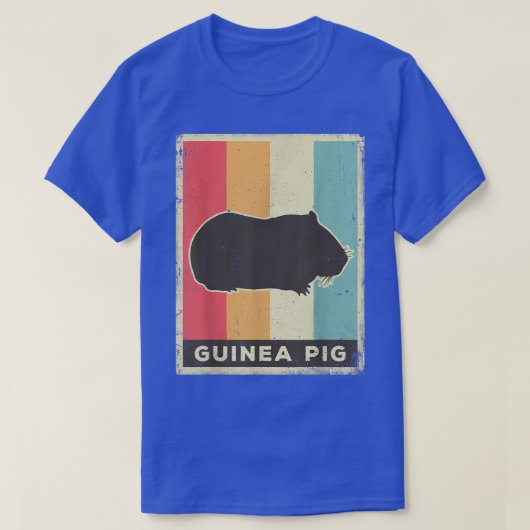 Poster van cavia's retro t-shirt (Design voorkant)