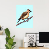 poster van cedar-wasvogel (Thuiskantoor)