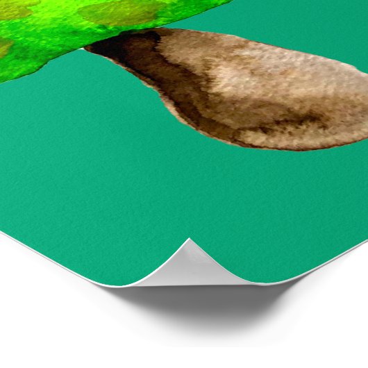 Poster van champignons met een hoge kleur (Hoek)