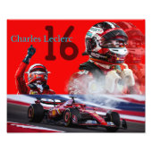 Poster van Charles Leclerc (Voorkant)