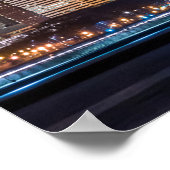 Poster van Chicago Skyline Illinois met Night Sky (Hoek)