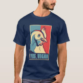 Poster van Chicken Animal Vegan T-shirt (Voorkant)