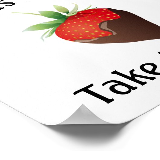 Poster van chocolade-aardbeien (Hoek)