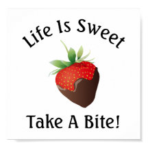 Poster van chocolade-aardbeien