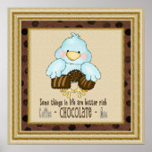 Poster van chocolade-vogelpest (Voorkant)