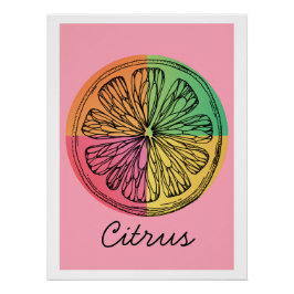 Poster van citrusvruchten