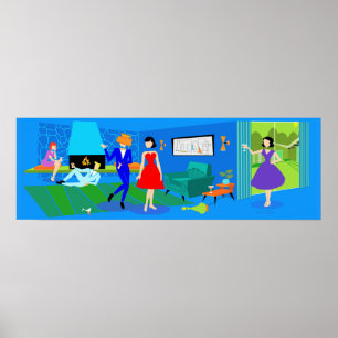 Poster van cocktail van nucleair handpalmen