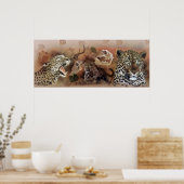 Poster van Collectie van luipaard (Keuken)