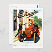  poster van Columbia autos uit de jaren 1910 Briefkaart (Voorkant / Achterkant)