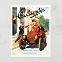  poster van Columbia autos uit de jaren 1910