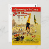 Poster van Coney Island Sideshow Briefkaart (Voorkant / Achterkant)
