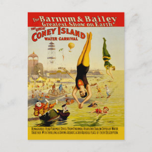 Poster van Coney Island Sideshow Briefkaart
