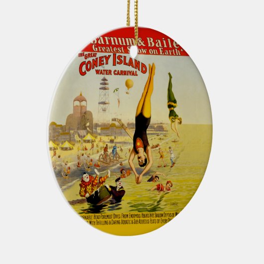 Poster van Coney Island Sideshow Keramisch Ornament (Rechts)