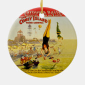 Poster van Coney Island Sideshow Keramisch Ornament (Achterkant)