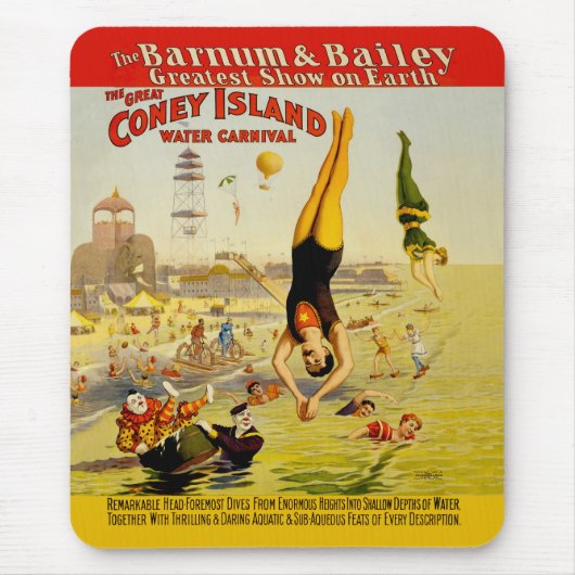 Poster van Coney Island Sideshow Muismat (Voorkant)
