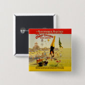 Poster van Coney Island Sideshow Vierkante Button 5,1 Cm (Voorkant /achterkant)