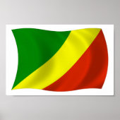 Poster van Congo-vlag (Voorkant)