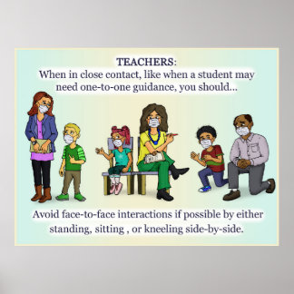 Poster van coronavirus-leraren