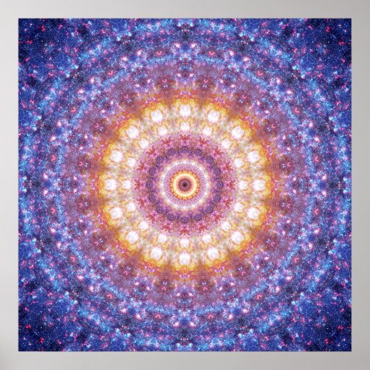 Poster van Cosmic Mandala - Poster van de Meditati (Voorkant)