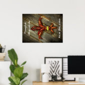 Poster van Crawfish Fleur-De-Lis (Thuiskantoor)
