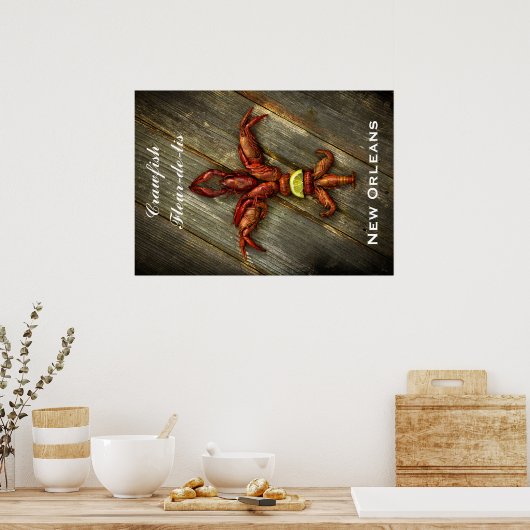 Poster van Crawfish Fleur-De-Lis (Keuken)