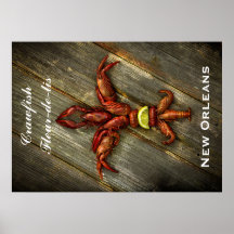 Poster van Crawfish Fleur-De-Lis