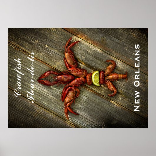 Poster van Crawfish Fleur-De-Lis (Voorkant)
