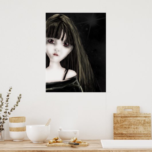 Poster van Creepy Girl (Keuken)