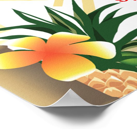 Poster van de aankondiging van Luau Party (Hoek)