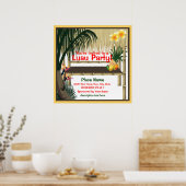 Poster van de aankondiging van Luau Party (Keuken)