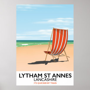 Poster van de aanleg van de rivieroever Lytham St.