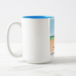 Poster van de aanleg van de rivieroever Lytham St. Tweekleurige Koffiemok