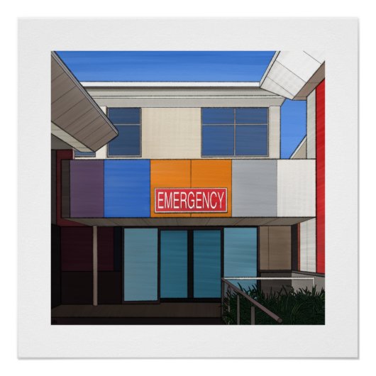 Poster van de afdeling Spoedeisende Hulp (Voorkant)