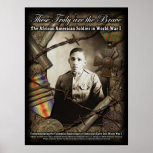 Poster van de Afrikaanse Amerikaanse soldaten in d